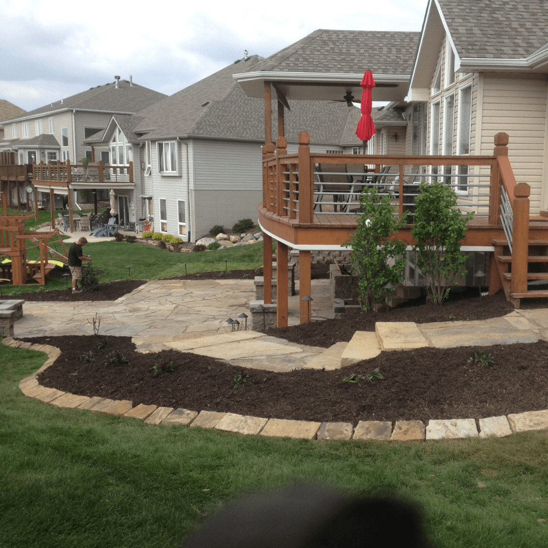 Hardscape project in an Omaha neighborhood